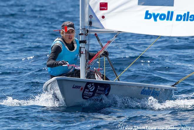 Marit Bouwmeester (NED), Laser Radial - 2014 ISAF Sailing World Cup Hyeres, day 4 © Thom Touw http://www.thomtouw.com